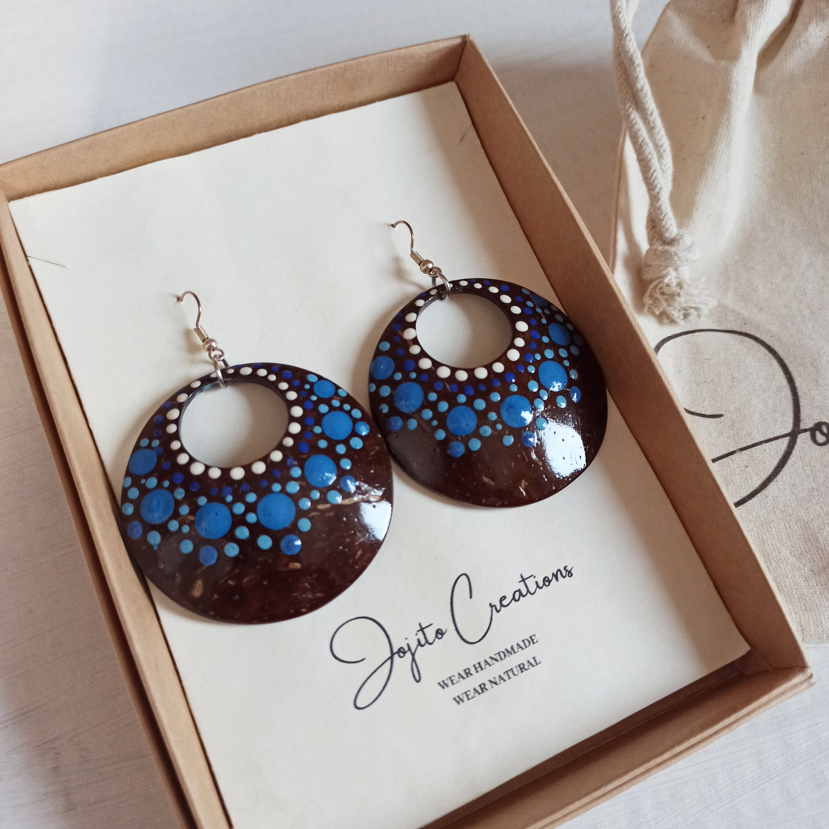 Hand painted earrings on sale jewelry